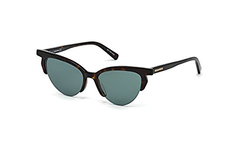 DSQUARED2 DQ0298 52N 51 Monturas de gafas, Marrón (Avana ScuraVerde), 51.0 Unisex Adulto