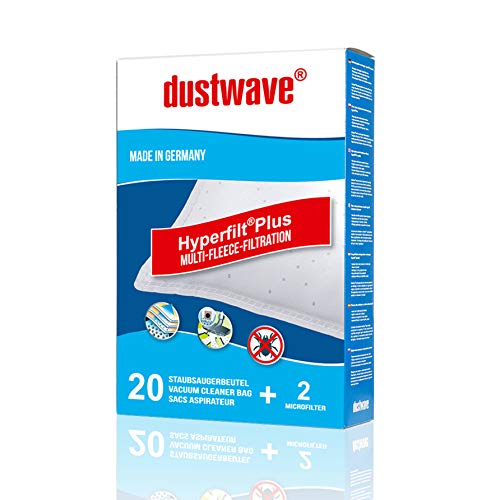 dustwave - 20 bolsas para aspiradora AEG Ergo Essence AE 4594, AE 4599, AE4588 Trio