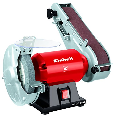 Einhell TH-US 240 -  Esmeriladora combinada, 4 patas de goma antideslizantes, 230 V, 240 W (ref. 4466150)