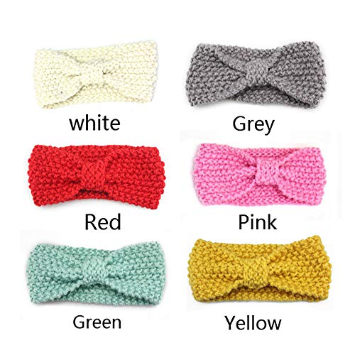 El Bebé de las Vendas del Lana Tejidos de Punto de Turbante Hairbands para los Cabritos/Chilren/Bebé (6 Pack)