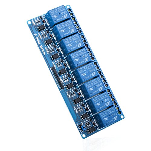 ELEGOO Módulo Relé de 8 Channel DC 5V con Optoacoplador para Arduino UNO R3 MEGA 2560 Proyecto 1280 DSP ARM PIC AVR STM32 Raspberry Pi