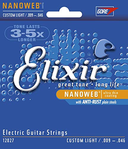 Elixir 12027 - Juego de cuerdas para guitarra eléctrica, .009 - 0.046