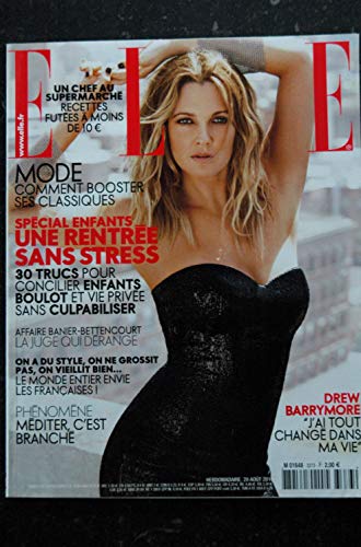 ELLE 3373 20 août 2010 Drew BARRYMORE Cover + 4 p. - Sakineh - Naomi WATTS - Nicole RICHIE - 156 p. Fashion Vintage