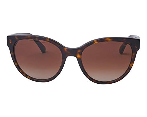 Emporio Armani 0EA4140 Gafas, Dark Havana/Brown Shaded, 55/19/140 para Mujer