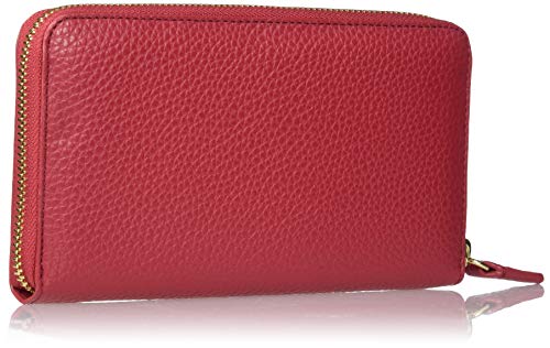 Emporio Armani - Cartera con Cremallera y Logotipo de águila para Mujer, Rojo (Ruby Red) (Rojo) - Y3H181YGF8B80133