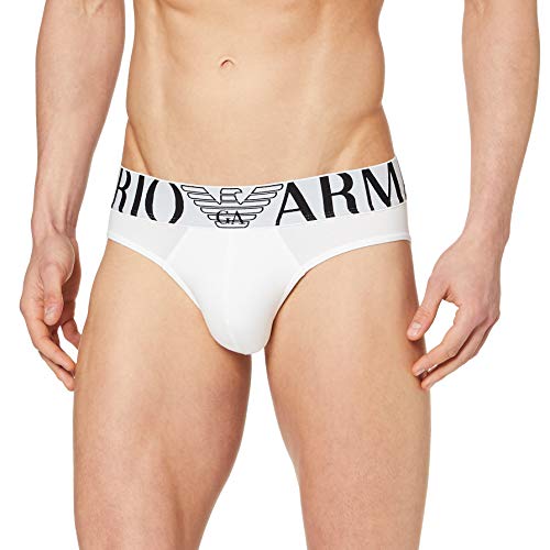 Emporio Armani CC716 Slip, Blanco (White), Medium (Tamaño del Fabricante:M) para Hombre