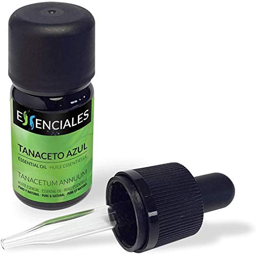 Essenciales - Aceite Esencial de Tanaceto Azul/Blue Tansy, 100% Puro, 10 ml | Aceite Esencial Tanacetum Annuum