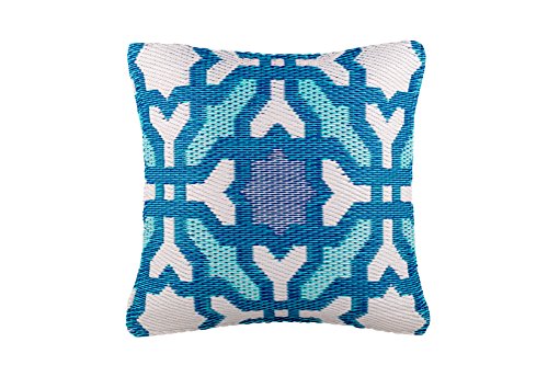 FAB HAB Almohada Decorativa al Aire Libre - Seville - Multicolor Blue (51 cm x 51 cm)