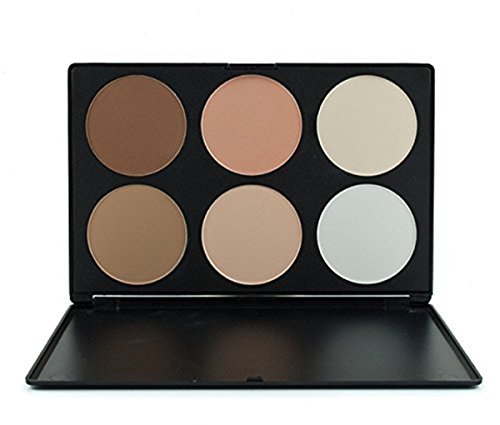 FantasyDay® 6 Colores Cara Polvos Prensados Corrector Camuflaje Paleta de Maquillaje Cosmética #1 - Perfecto para Sso Profesional y Diario