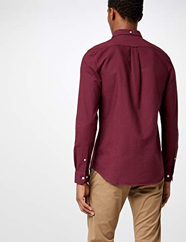 Farah Brewer Camisa de Oficina, Morado (Bordeaux 507), Large para Hombre