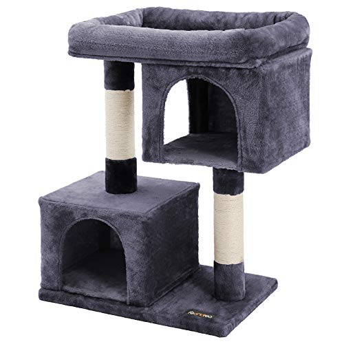 FEANDREA Árbol para Gatos Rascador para Gatos Columnas recubiertas de Sisal para Gatos Antracita PCT61G