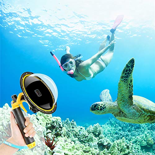 FEIMUOSI para GoPro Dome Port Hero 4 Hero 3 3+, Carcasa subacuática con Pistola de gatillo y Agarre Flotante Fotografía Funda Impermeable Funda Impermeable para GoPro Accesorio