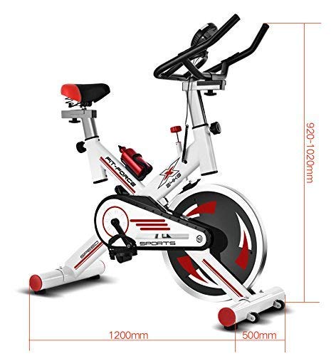 FIT-FORCE Bici Spinning X24KG con Volante de inercia de 24kg Negro