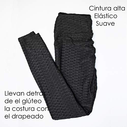 FITTOO Leggings Push Up Mujer Mallas Pantalones Deportivos Alta Cintura Elásticos Yoga Fitness Negro M