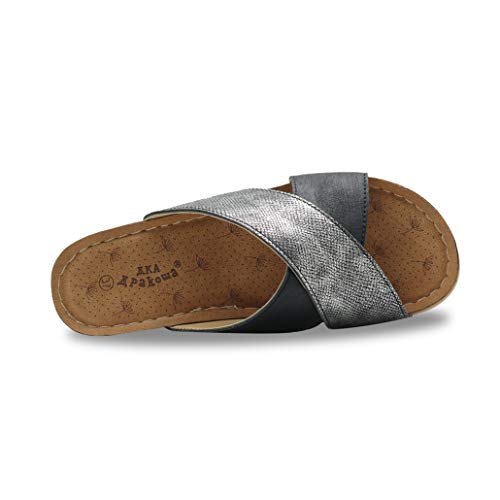 Flip flop Zapatos de las mujeres del verano sandalias de suela gruesa informal madura cubierta al aire libre casero antideslizante inferior suave Confort Amigos que recolectan mejor opción,Negro,38