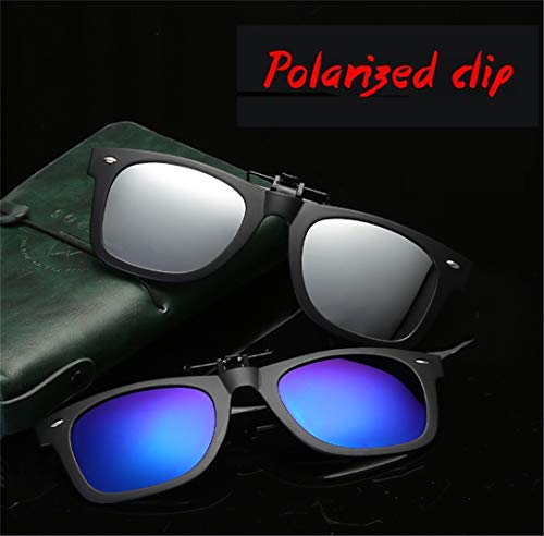 Flydo Polarizadas Clip en Gafas de Sol Marco Plástico con clip Unisex-Elegantes y cómodos Clips Gafas de sol miopes para exterior/conducción/pesca