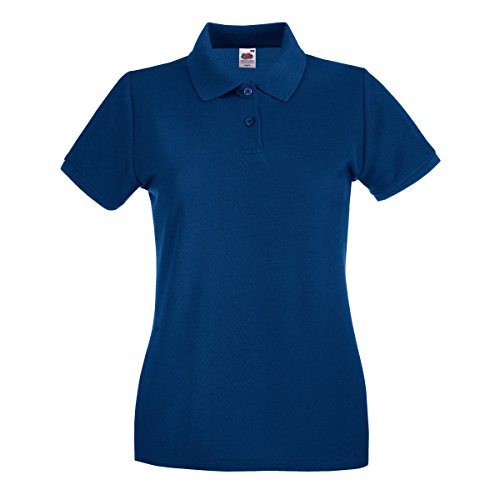 Fruit of the Loom- Polo de Manga Corta Premium Entallado para Mujer (Extra Grande (XL)/Naranja)