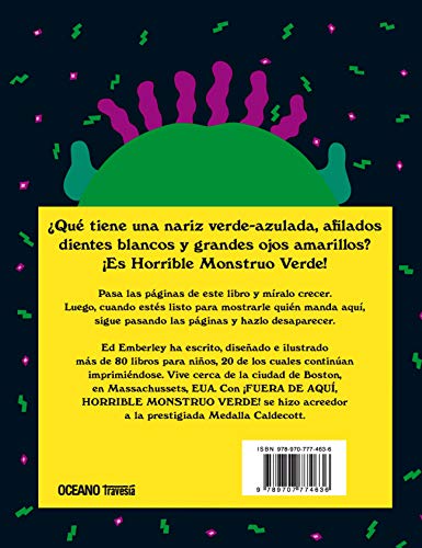 ¡Fuera de aquí, horrible monstruo verde!: Un clásico de la literatura contemporánea que ayuda a los más pequeños a controlar sus miedos (Primeras Travesías)