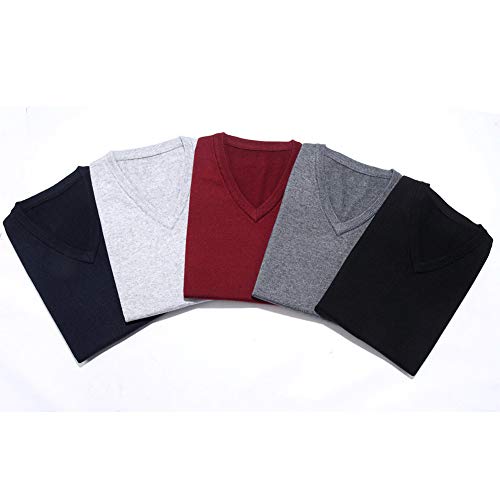 FULIER Hombre Invierno Sin Mangas con Cuello En V Chaleco Classic Business Gentleman Prendas De Punto De Punto Chaleco Suéter Cardigans Tank Tops (x-Large, Rojo)