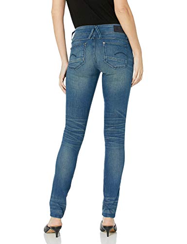 G-STAR RAW Lynn Mid Waist Skinny Vaqueros, Azul (Medium Aged 6550), 29W / 32L para Mujer