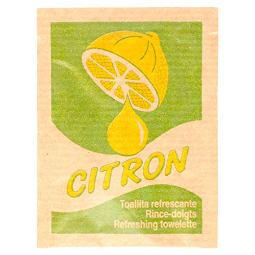 García de Pou 221.77 Toallitas Refrescantes "Citron" Kraft 6X8 Cm Natural Celulosa (pack de 500)