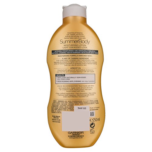 Garnier Body Summer Loción Hidratante luz 77023 250ml (Pack de 2)