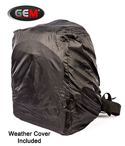 GEM DSLR Cámara Mochila con bolsillos organizador soporte para trípode y protector de lluvia para Canon Nikon Sony Pentax Olympus SLR Cámaras – Garantía de por vida