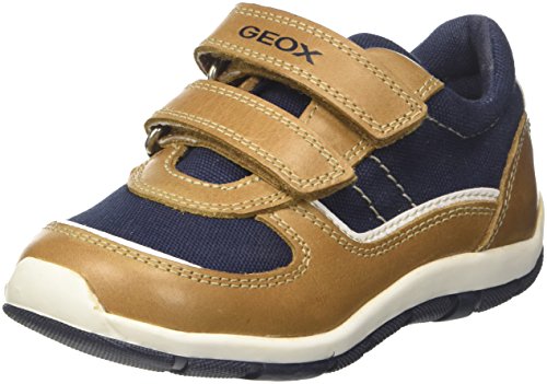 Geox B Shaax A, Zapatillas para Bebés, Beige (Caramel/Navy), 24 EU