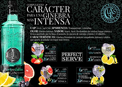 Ginebra Puerto de Indias Classic Gin, 70 cl