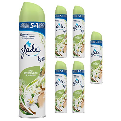 Glade Ambientador Aerosol, Eliminación De Malos Olores, Fragancia Bali, Con Aceites Esenciales [6 X 300Ml, Pack De 6] 6 unidades 350 g