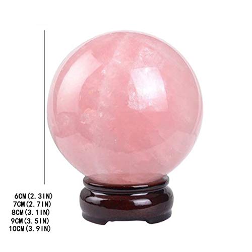 Globo De Cristal para Feng Shui/ Bola de Cristal Rosa de cristal bola pura áspera natural del cristal de piedra agrietada bola de cristal de la oficina suerte de bola Feng Shui Decoración de regalos F