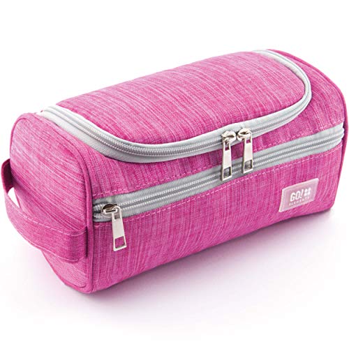 GO!elements® Bolsa de Aseo | Mochila para Colgar Hombres y Mujeres | Bolso cosmético Hombre Mujer para Maletas y Equipaje de Mano | Bolsa de Viaje Bolsa de Lavado, Color:Rosa