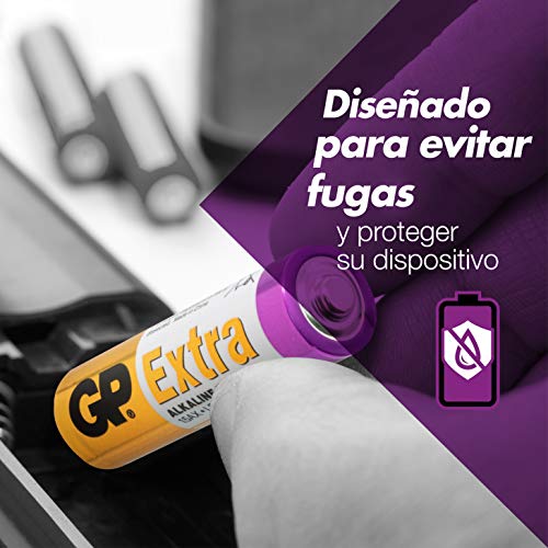 GP - Pack de 40 Pilas AA Alcalinas | Capacidad y duración excepcional | 1,5V LR06 - Mignon - MN1500-15A - AM3