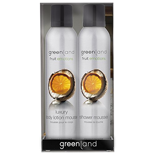 Green País Regalos Juego: Shower & Body Mousse Sensation, 200 ml, Coconut de Tangerine