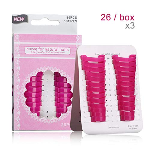 Gresunny 78pcs Plantilla de esmalte de uñas protectores de uñas de plástico reutilizable cubierta de dedos Protector de uñas Arte Clips Tapa Uñas Borde Protector de esmalte de uñas