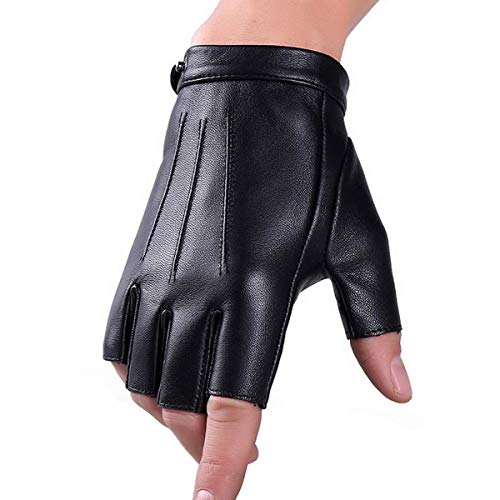 Guantes Sin etíope dedos Piel genuine Lana Lujo de invierno Mensajes de texto con pantalla táctil Guante de conducción del vestido para hombres mujeres