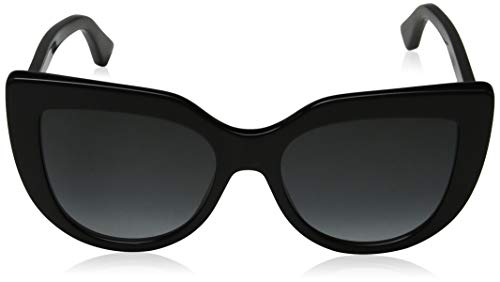 Gucci GG0164S 001 Gafas de sol, Negro (1/Grey), 53 para Mujer