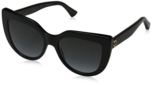 Gucci GG0164S 001 Gafas de sol, Negro (1/Grey), 53 para Mujer