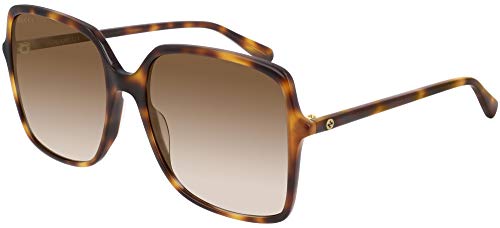 Gucci GG0544S-002-57 Gafas, Havana/Brown Shaded, 57.0 Unisex Adulto