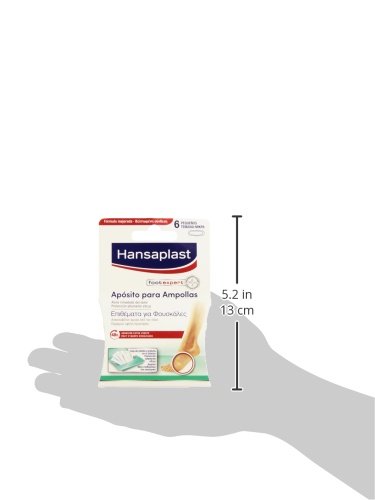 Hansaplast Apósito para ampollas pequeño, apósito transparente para un alivio instantáneo del dolor, apósitos adhesivos para los dedos de los pies, 1 x 6 unidades