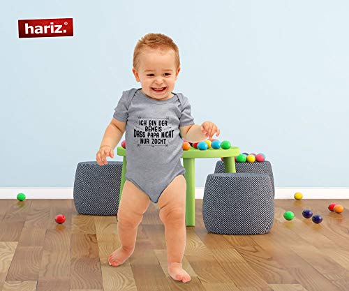 Hariz - Body de manga corta para bebé (0-3 meses), diseño con texto en inglés "Ich Bin the Bewei", color rosa