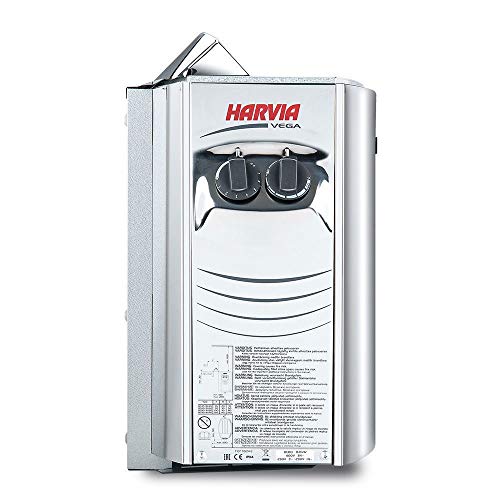 Harvia SN-HARVIA-PO60 - Sartén eléctrica para Sauna (colección Vega - Compact - 6 kW con unidad de control empotrada BC60, 5-8 m3, 48 x 31 x 54 cm)