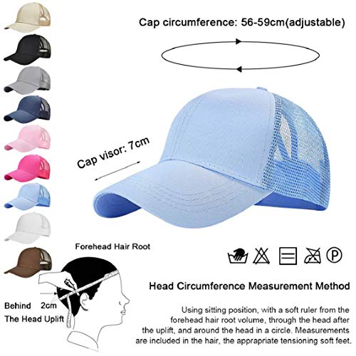 heekpek Gorra de Béisbol Casual Hats Hip-Hop Sombrero Sol al Aire Libre Tenis Deporte Golf Verano para Hombre Mujer Chico Media Tejido de Transpirable