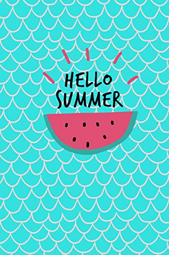 Hello Summer: Fun and Colorful Watermelon Fruit Notebook, Dotted Pages Journal for Doodling, Drawing, Sketching or Journaling