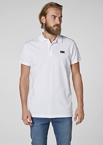 Helly Hansen TRANSAT Polo Polo, Hombre, Blanco (Blanco 001), Large (Tamaño del Fabricante:L)