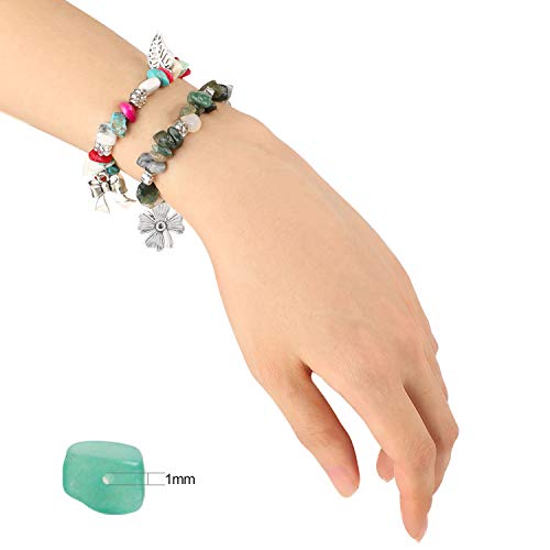 HIFOT manualidades adultos Kits abalorios para hacer bisutería pendientes collares pulseras set, Cuentas piedra Dijes Joyas DIY Joyería Bricolaje para Mujeres Niñas