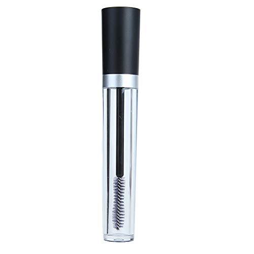 Hilai 10 ml de tubo de rímel pestañas vacío tubo Mascara envase con pestaña varita Pequeño Botella Vacía de Crecimiento Máscara de Pestañas Líquido Transparente (Negro) 1PC