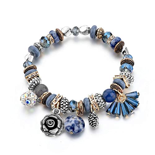 HMKLN Granos de Colores Mezclados Hechos a Mano Pulsera Boho Hecha a Mano Regalo Promocional Pulsera y brazaletes encantos para Las Mujeres