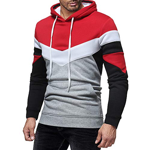 Hombres Sudadera con Capucha Casual Tops Deporte Blusa Manga Larga De Patchwork Blanca Beisbol Divertidas Camuflaje Calavera Camisas Otoño riou