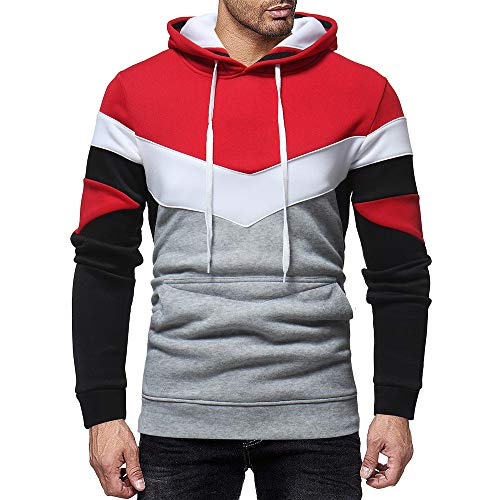 Hombres Sudadera con Capucha Casual Tops Deporte Blusa Manga Larga De Patchwork Blanca Beisbol Divertidas Camuflaje Calavera Camisas Otoño riou